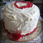 Торт "Гранатовый браслет" Торт медовик, крем, гранат. Электросталь
