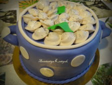 Торт Кастрюля с пельменями Торт Пельмени, мастика. Железнодорожный