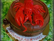 Торт "Пиво с раком" Торт Пиво и рак, мастика. Балашиха