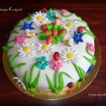 Торт Весенний Торт для девочки, мастичный. Обухово