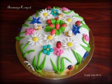 Торт Весенний Торт для девочки, мастичный. Обухово