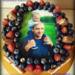 Торт на День Рождение папы и сына Торт, шоколад, ягоды, пищевая печать. Старая Купавна