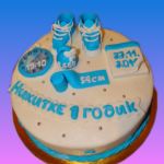 Тортик на рождение ребенка Бисквит, мастика, на рождение старая купавна
