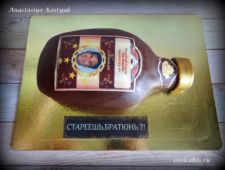 Торт "Бутылка коньяка" Торт Бутылка коньяка, мастика Обухово