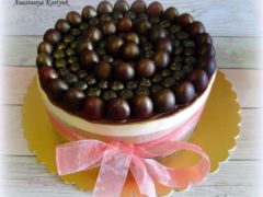 Торт "Вишенка" торт птичье молоко с ягодами Черноголовка