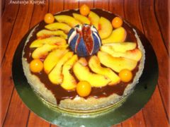 Чизкейк Нью-Йорк с персиками Чизкейк шоколад фрукты Ногинск